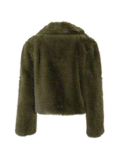 Giacca ECO026 effetto pelliccia YES LONDON | ECO026VERDE MILITARE